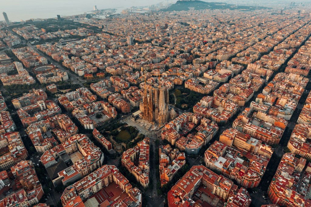 Barcelona city view
